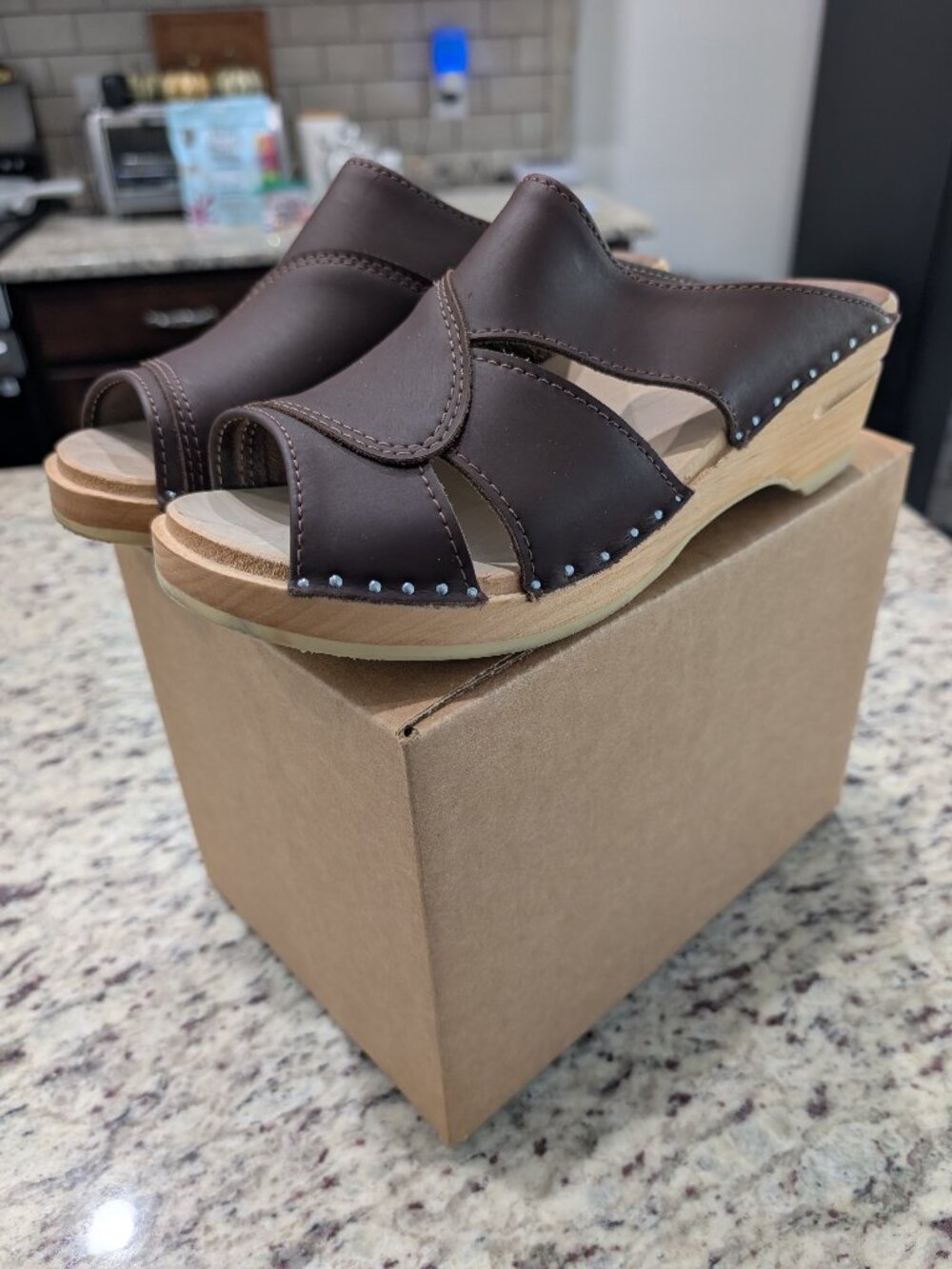 Troentorp Mariah Brown Swedish Clog Sandals